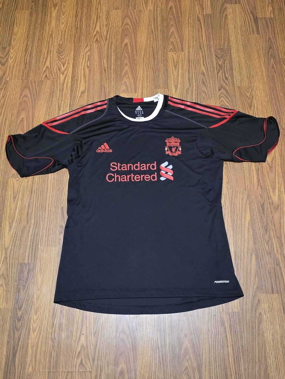 Y2K Liverpool FC 2010-11 Adidas Formotion Training Shirt Men’s XL Black Red F47